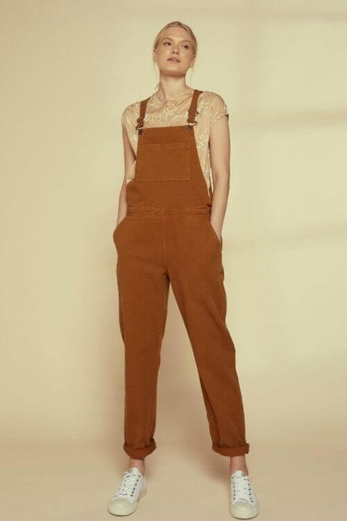 salopette pantalon marron